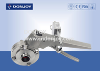 Manual Weld Sanitary Butterfly Valves With Stainless Steel Lockable Multi Handle