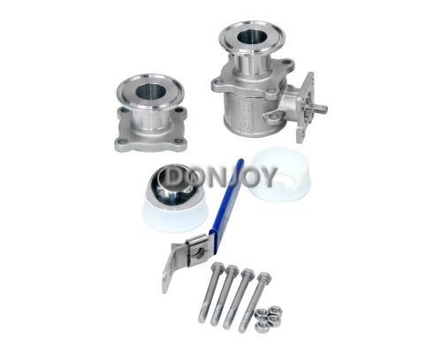 3 chiếc Van bi không lưu giữ, Van bi trực tiếp SS304 / 316L BPE Tiêu chuẩn cho thực phẩm