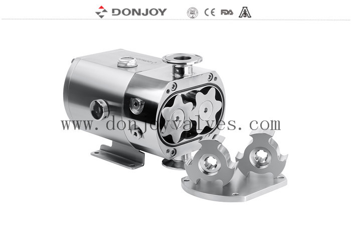 STUR-10 Mini Lobe Pump với 5 Leave Rotors với Tri Clamp Inlet Outlet