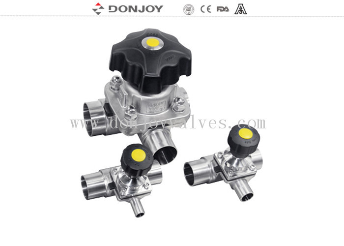 SS316L 1 INCH loại T ba chiều van mạc tay cho kiểm soát chất lỏng phamacy