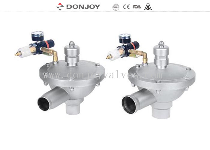 Van áp suất nhỏ liên tục V loại với kết nối kẹp EPDM PTFE Gasket