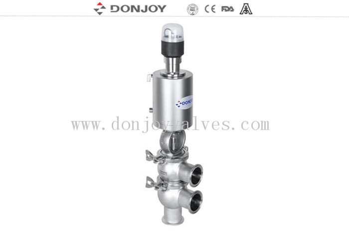 Van đảo chiều vệ sinh Donjoy 316L với bộ truyền động khí nén có đầu điều khiển C-TOP