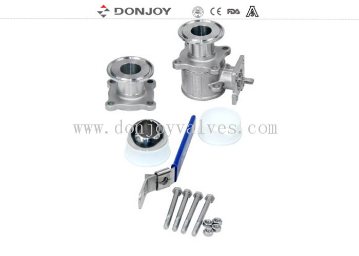 1 inch không giữ đầy đủ van bóng cổng với triclamp kết nối và ISO gắn