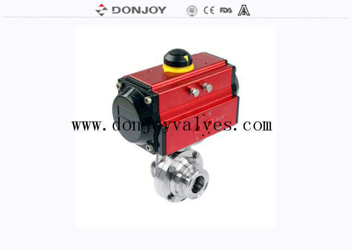 SS304 Sanitary Butterfly type ball valve với CIP cleaning