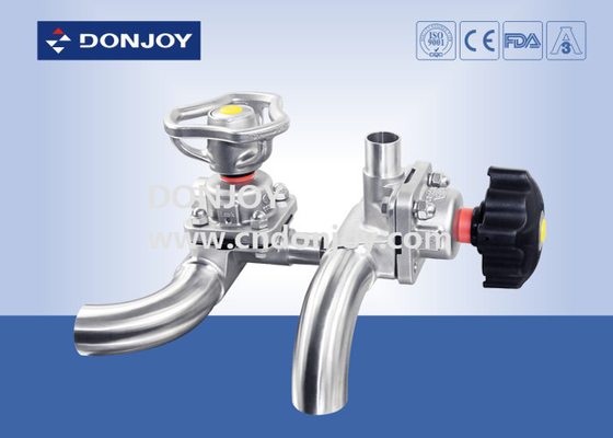 SS 316L U-C Type Tee Sanitary Diaphragm Valve with Forging body Clamp Ends for Pharmaceutical