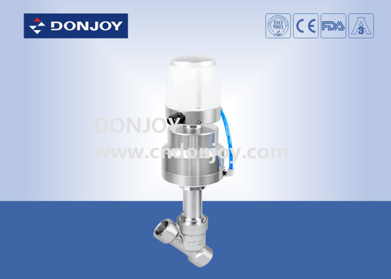 Plastic Pneuamtic  Angle Seat Valve with Tri clamp end According ASME BPE