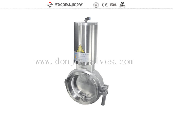 Sanitary Grade Manual Butterfly Valves Multi - Position Handle For Regulating Flow